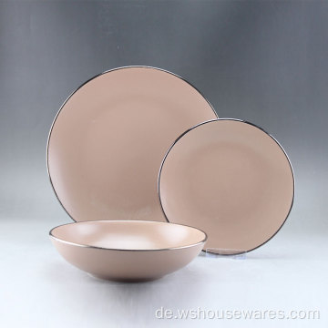 Hot Sale Stock Hotel Round Ceramic -Geschirr Set